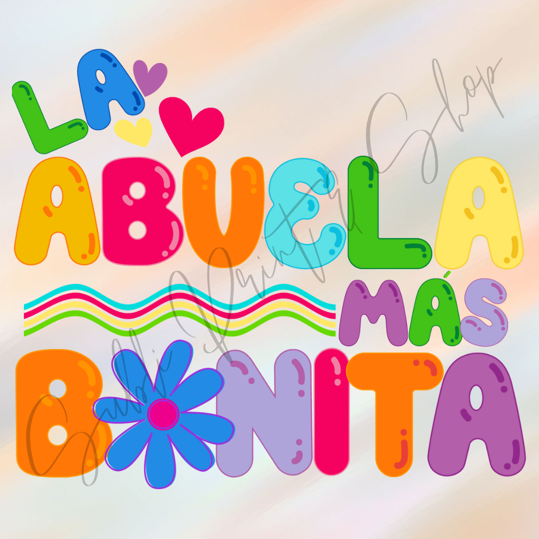 La Abuela Más Bonita (Archivo PNG) – Subli Print & Shop